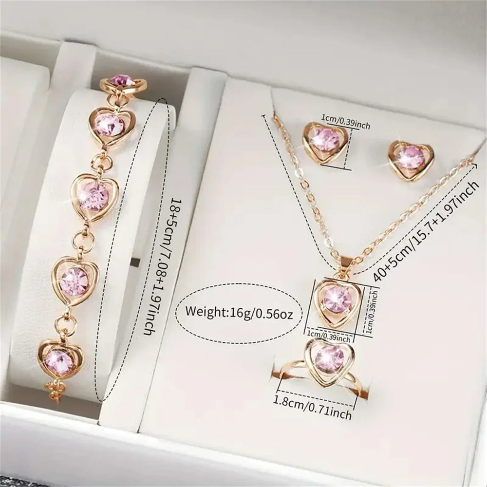 Women's Rhinestone Quartz Watch Set
