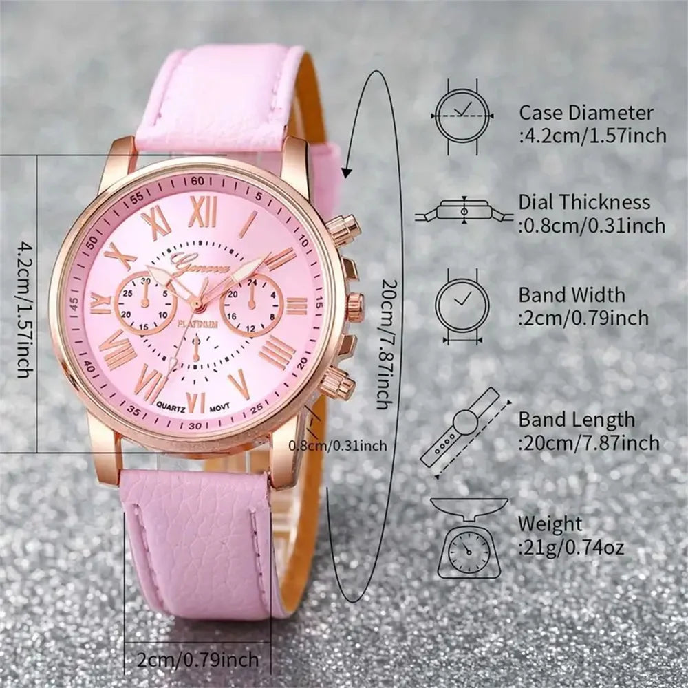 Women's Rhinestone Quartz Watch Set