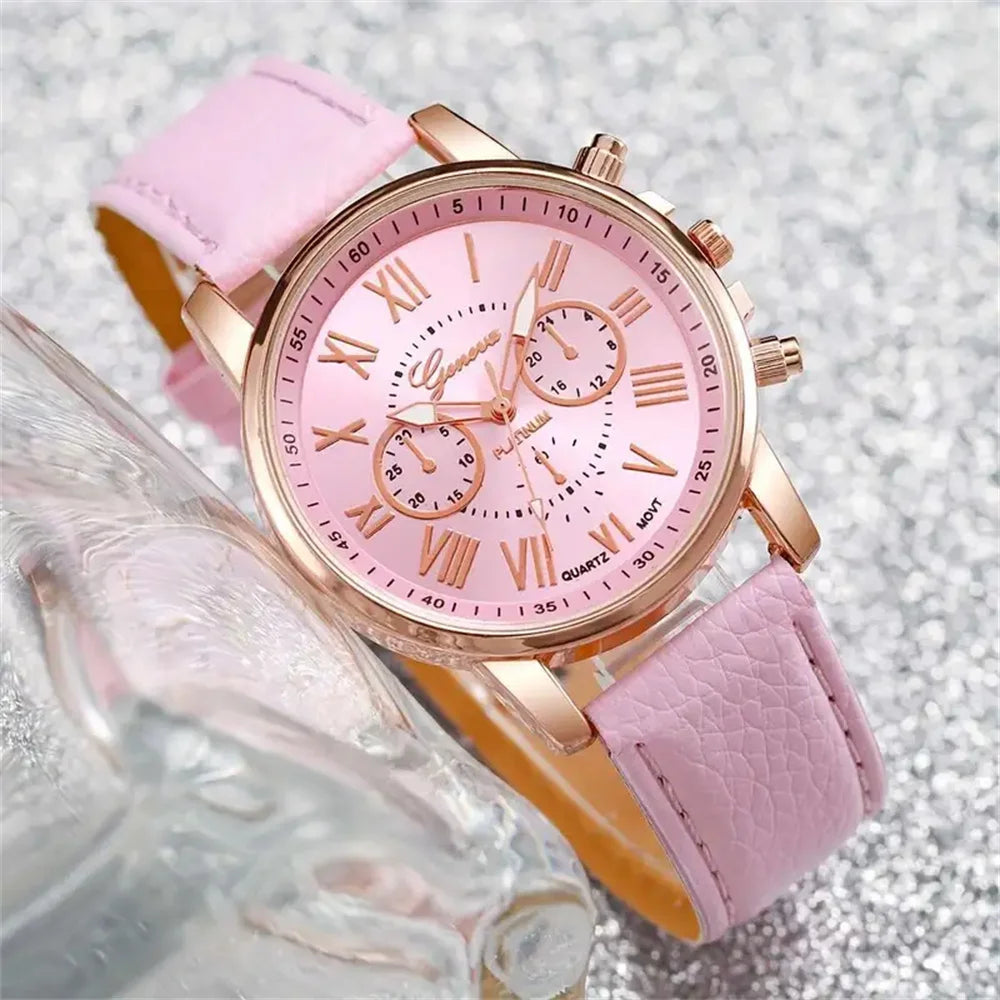 Women's Rhinestone Quartz Watch Set