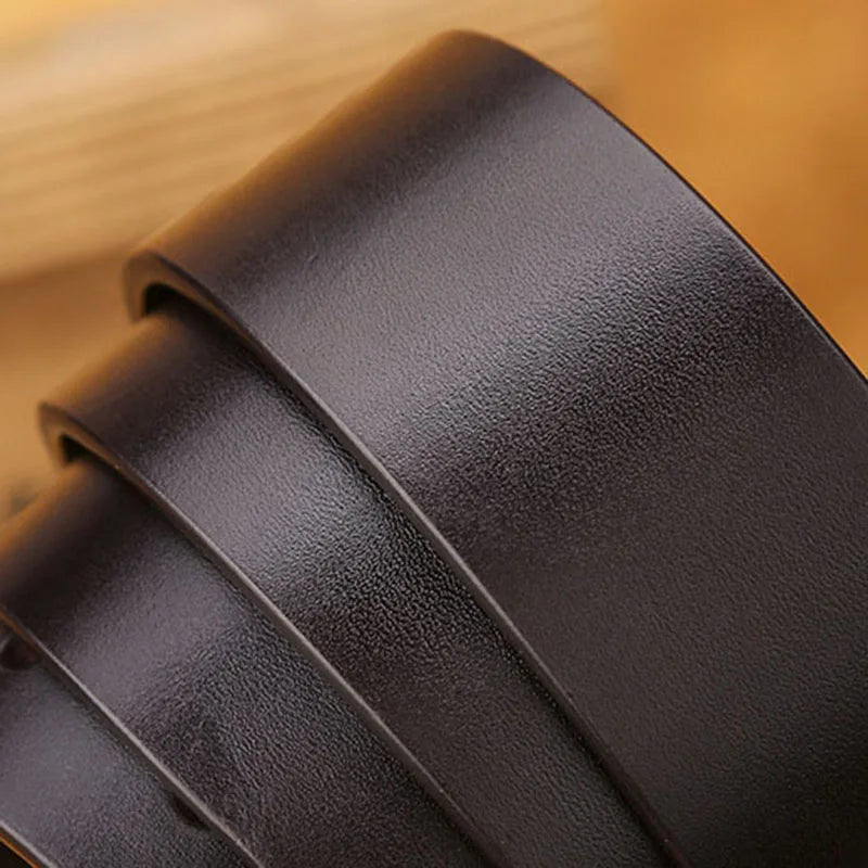 Premium Genuine Leather Alloy Buckle Belt