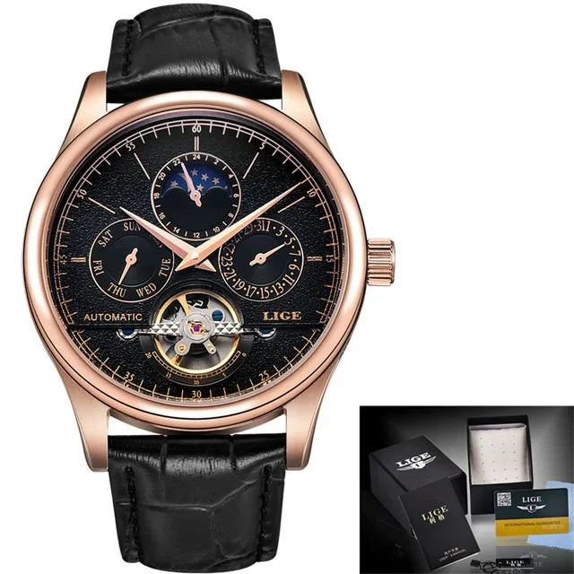 Leather Casual Business Men Watch.