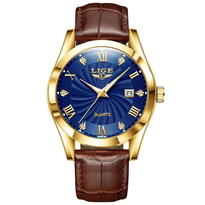 LIGE Women's Sport Leather Watch